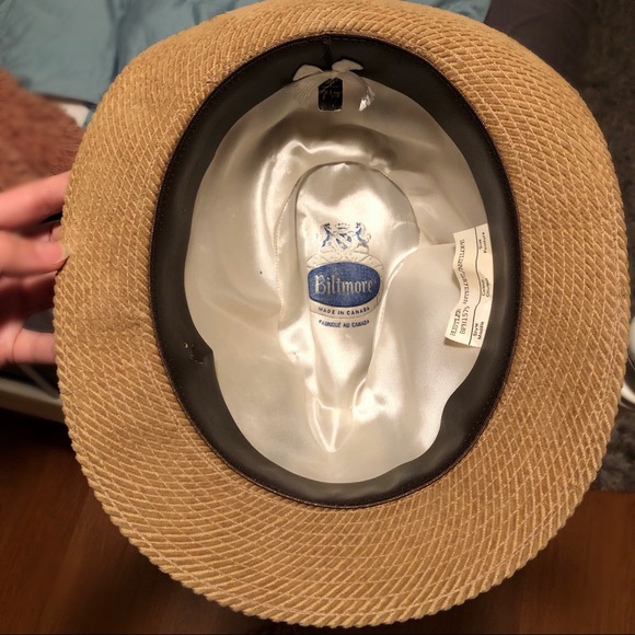 🎩 Iconic Biltmore hat in beige / tan real leather - Picture 7 of 8